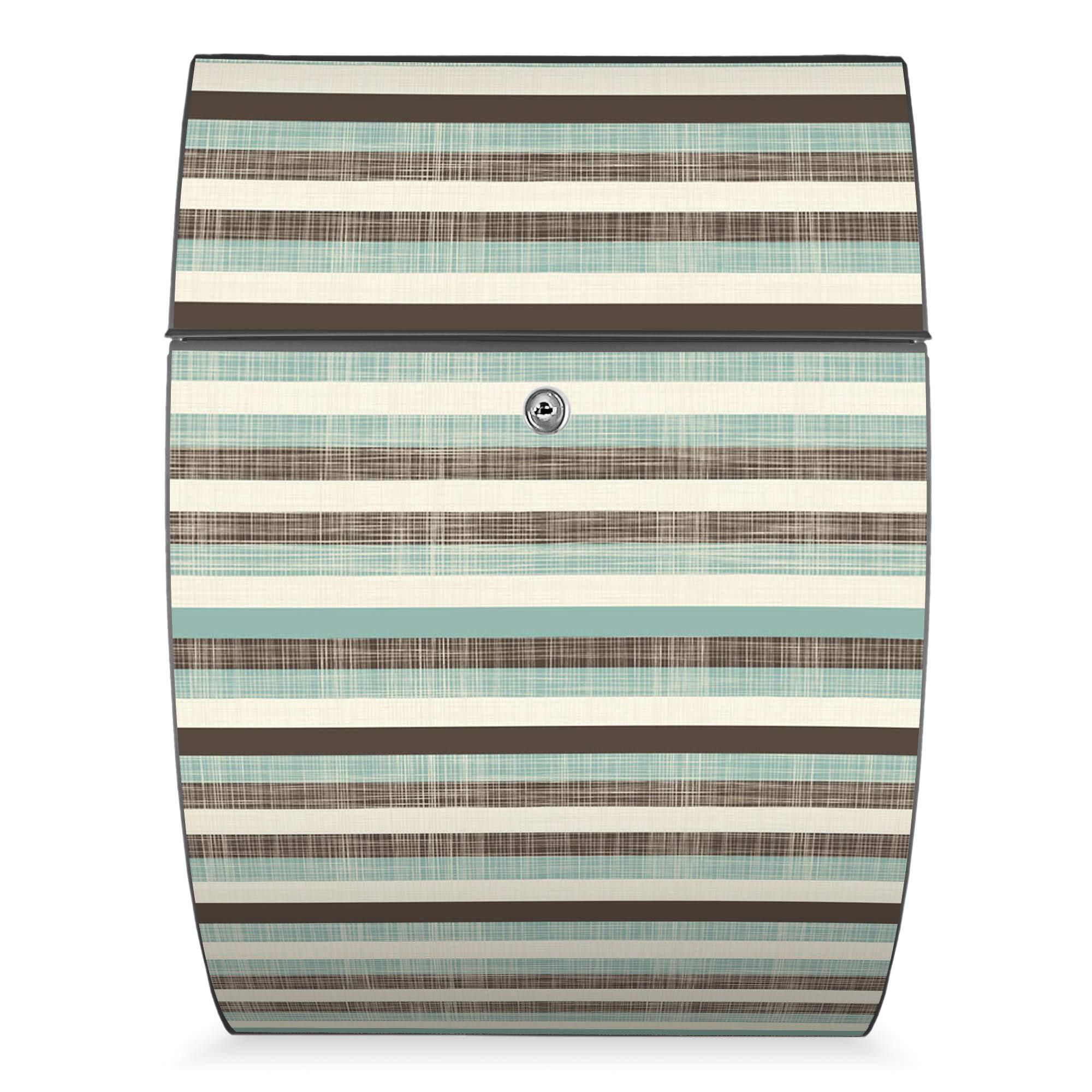 Banjado Riviera Textile Streifen Briefkasten Anthrazit