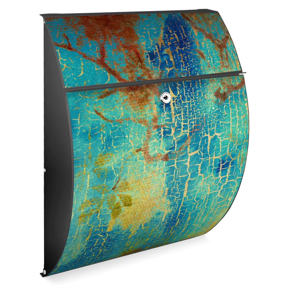 Banjado Riviera Briefkasten anthrazit Motiv Patina A4