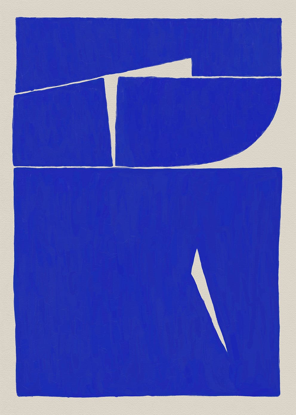 The Poster Club Art Prints 11PM Leinwand 50x70 cm beige blau