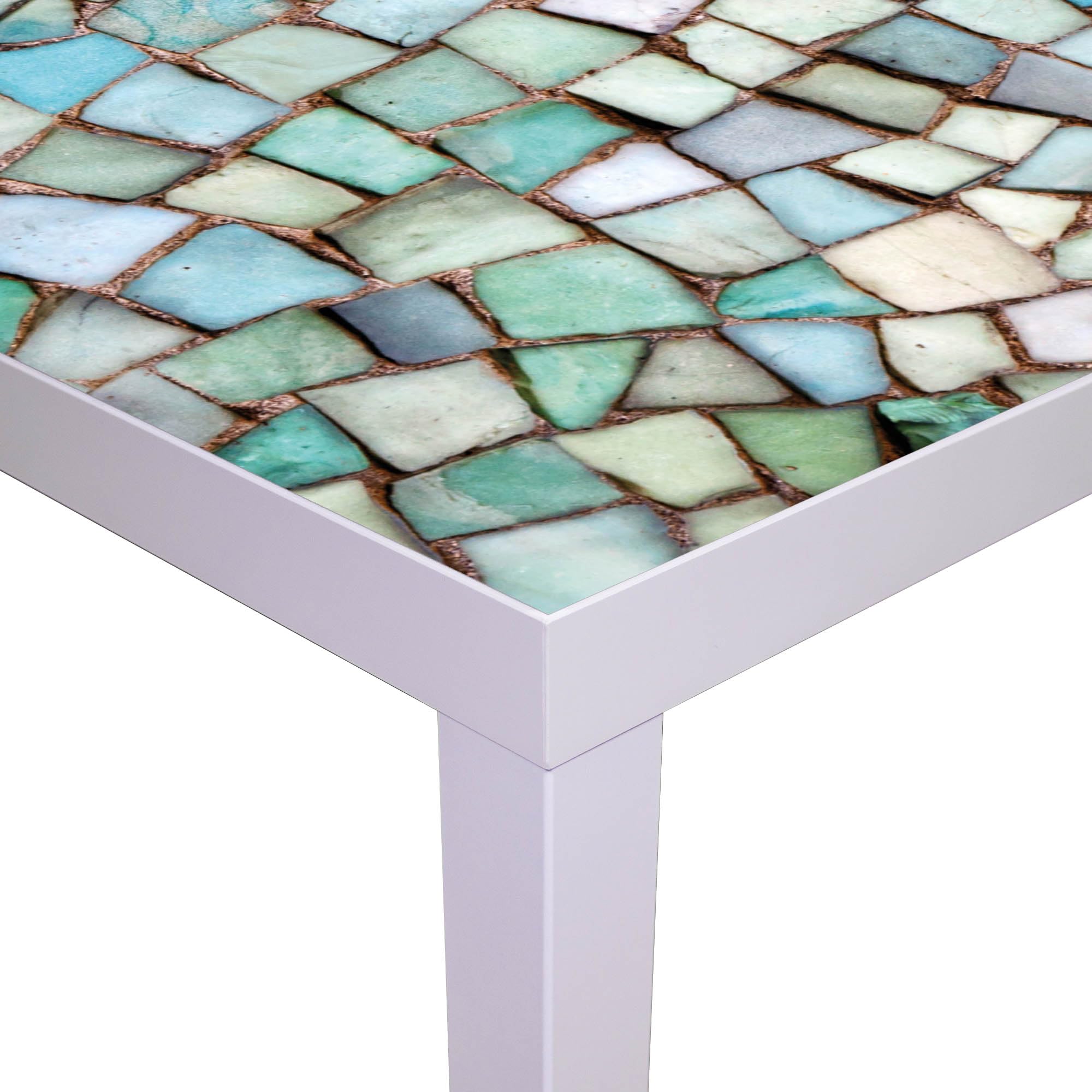 Banjado Möbelfolie Mosaik Blau Tischfolie 55x55 Kachel