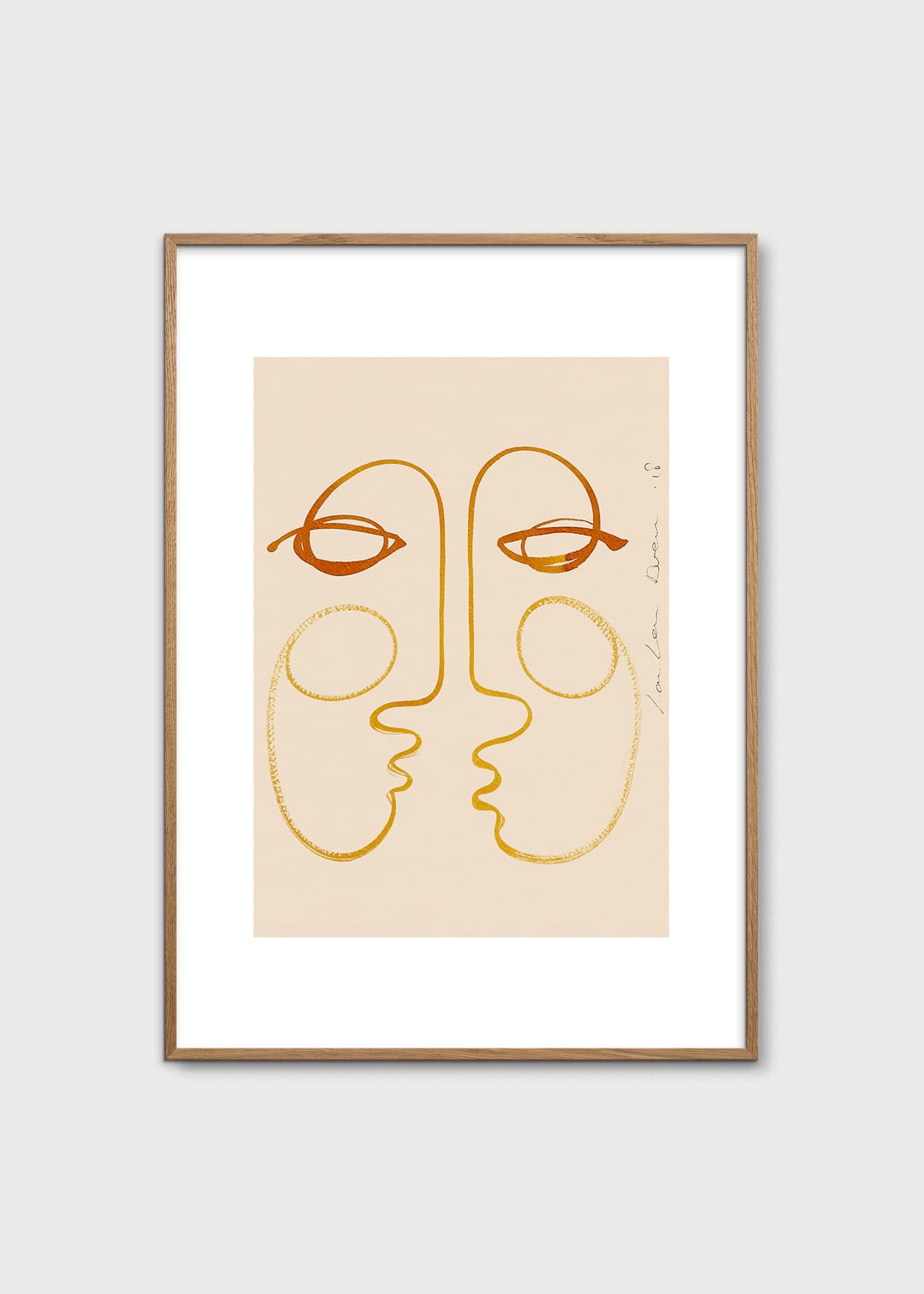 The Poster Club Art Prints Connecting Poster 50x70 cm Beige