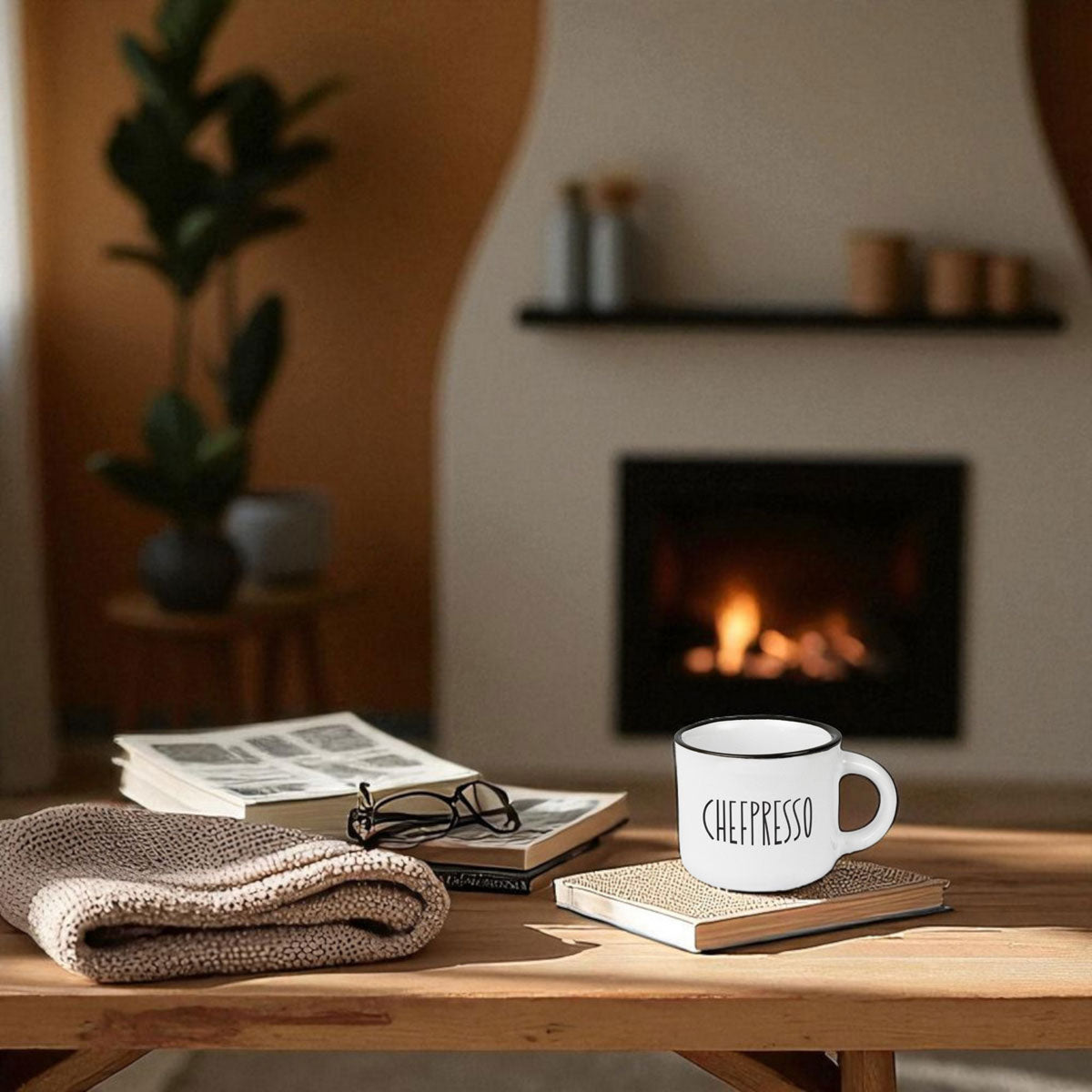 LS-LebenStil Chefpresso Espresso-Tasse 95 ml weiß Spruch