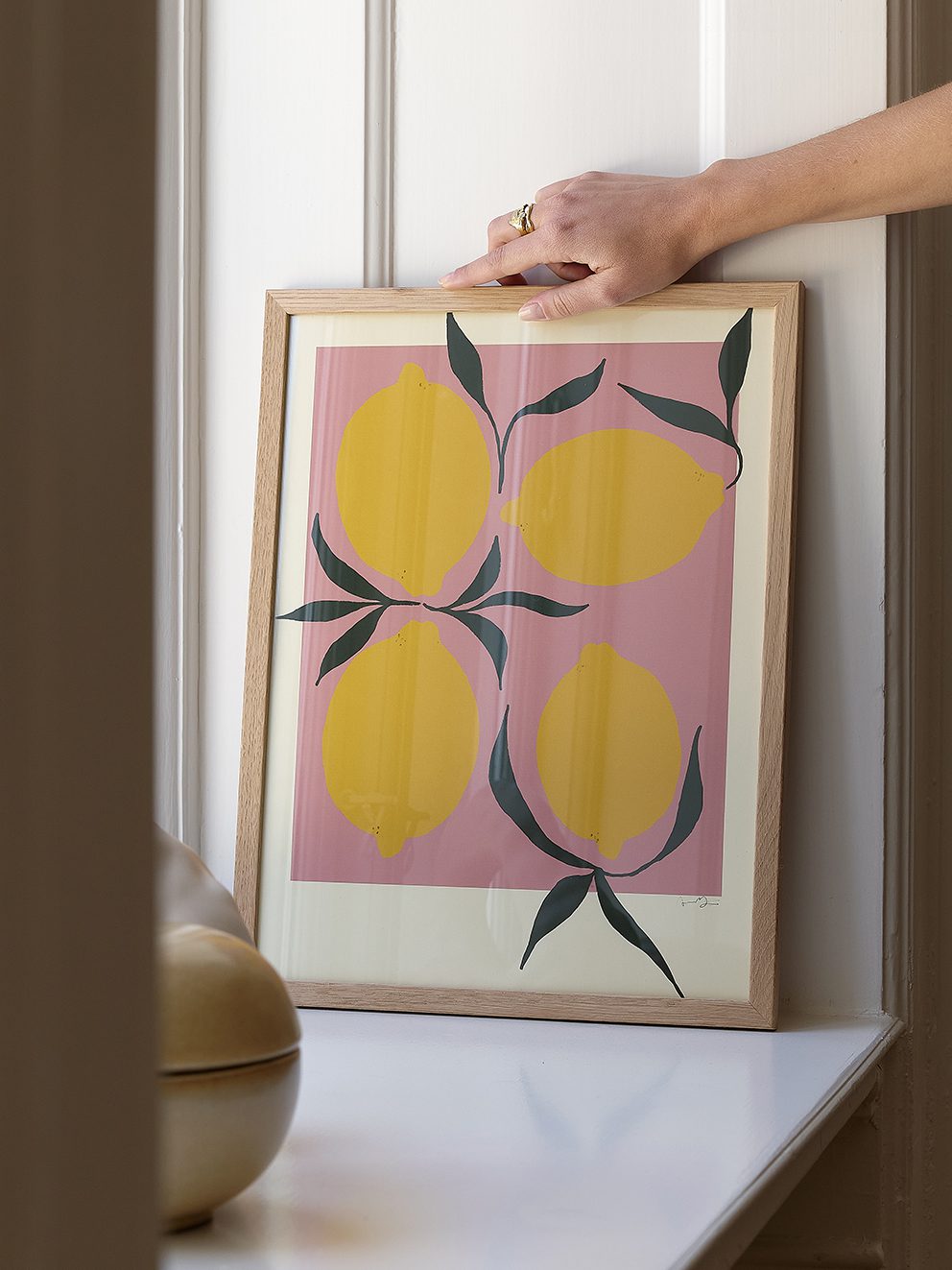 The Poster Club Pink Lemon Kunstdruck A4 rosa