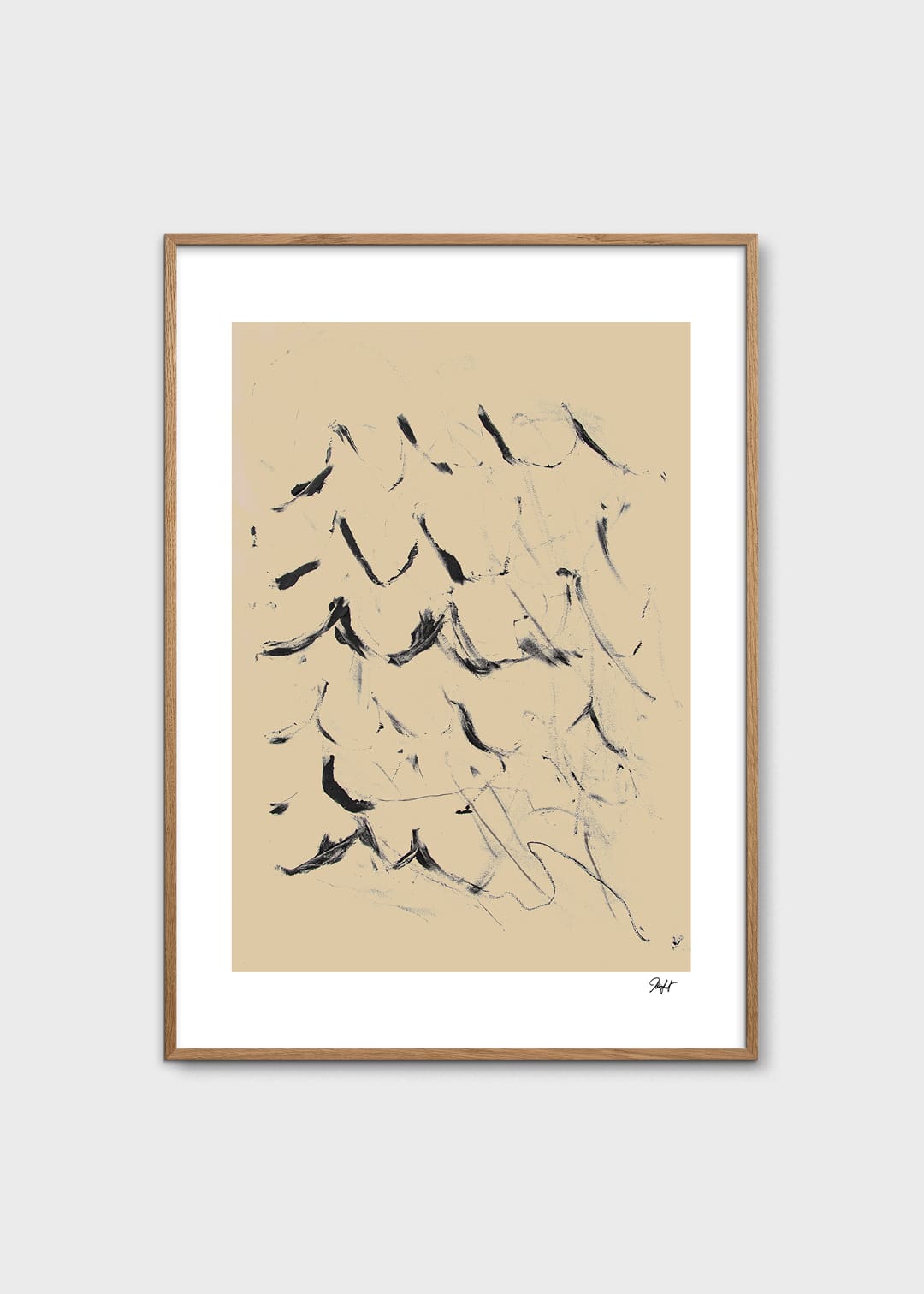 The Poster Club The Sea Poster 30x40 beige
