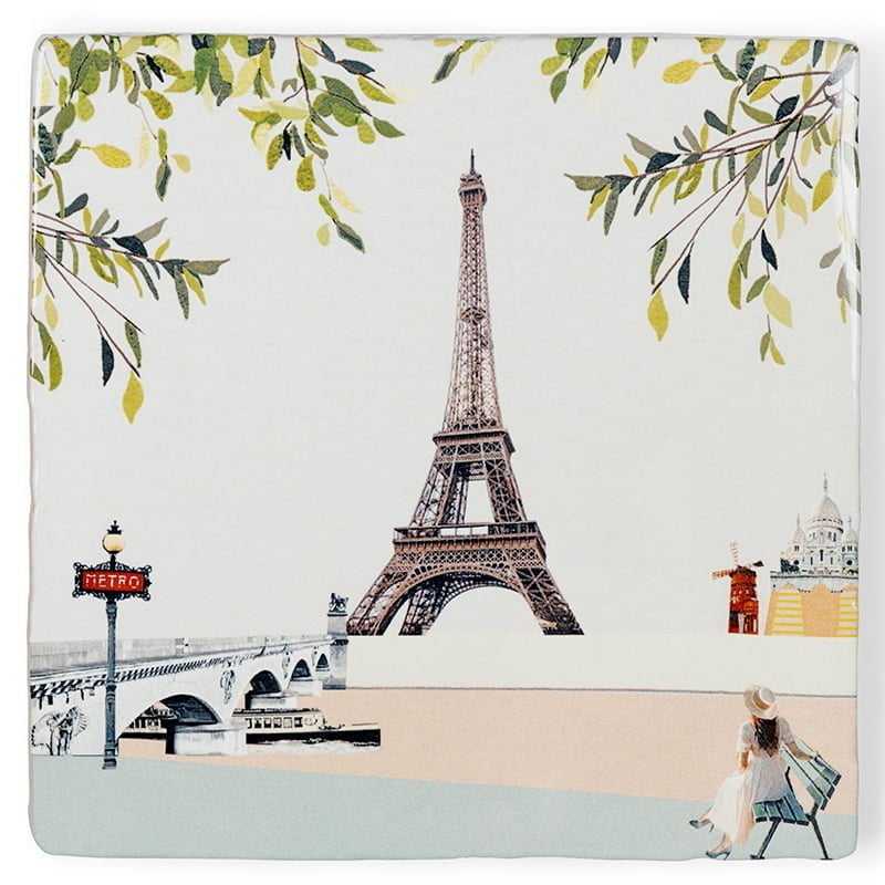 Storytiles Delft blue Paris I love you Wandfliese S 10x10 cm