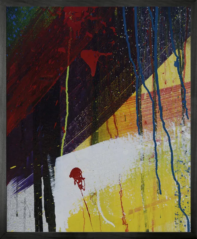 Mineheart Graffiti 3 Leinwandbild Schwarz Rahmen 30x41 modern