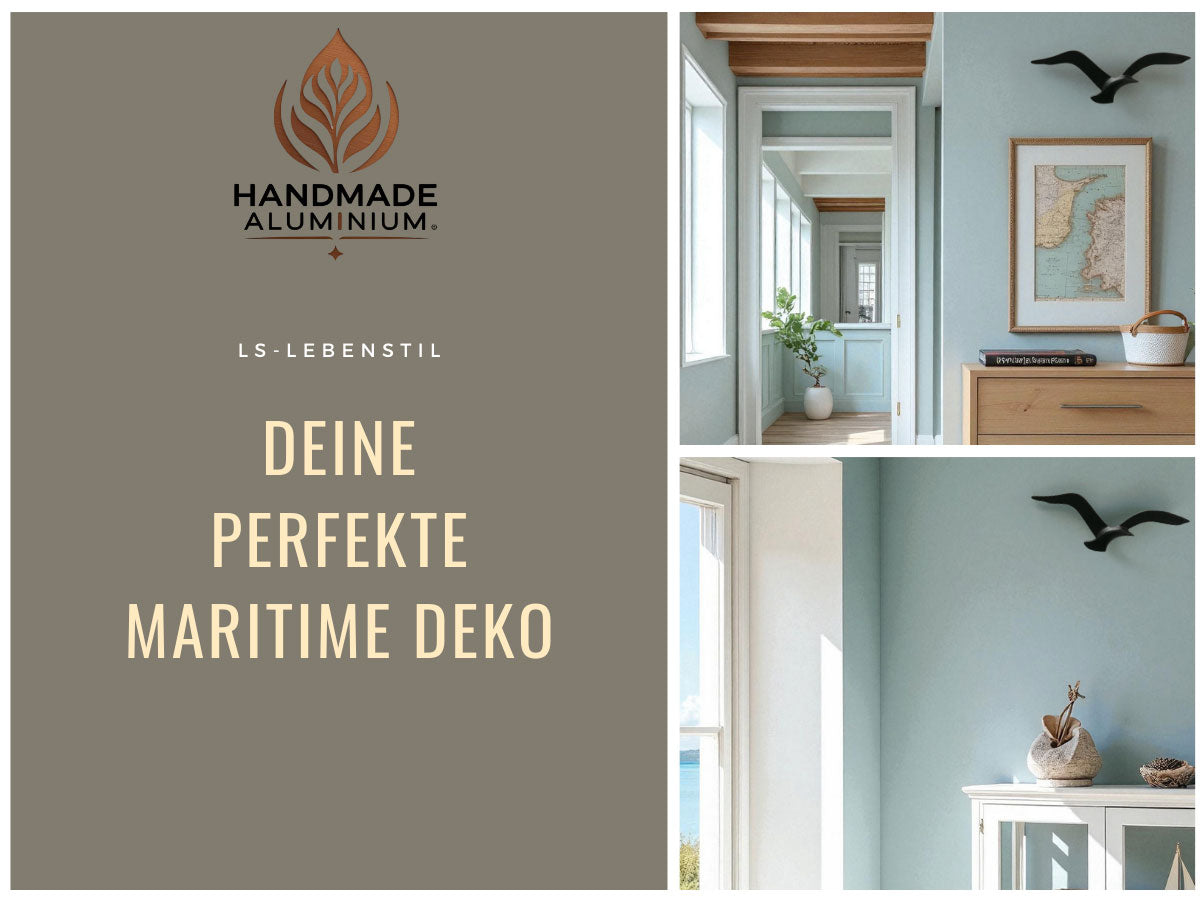 Wand-Möwe Aluminium Schwarz 36cm Maritime Wanddeko Vogel