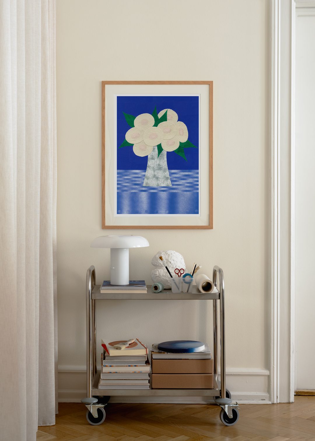 The Poster Club Art Prints Spirals 01 Poster 30x40 cm blau-weiß