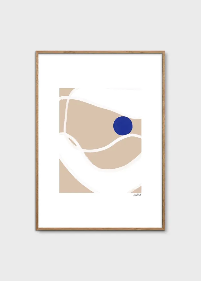 The Poster Club Art Prints Marbel Poster 30x40 beige blau