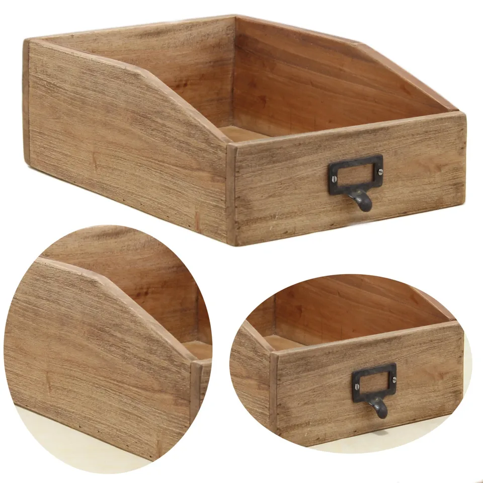 LS-LebenStil Napoli Apotheker Schublade Holz 33cm Braun