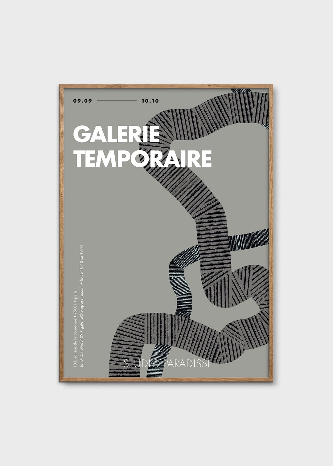 The Poster Club Galerie Temporaire 47 Poster 50x70 grau