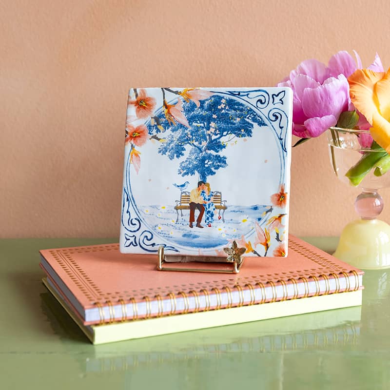 Storytiles Delft Blue Lente in de lucht Fliese 10x10 cm