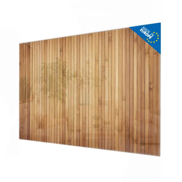 Banjado Magnettafel Bambusholz Magnetboard Glas 120x80 cm