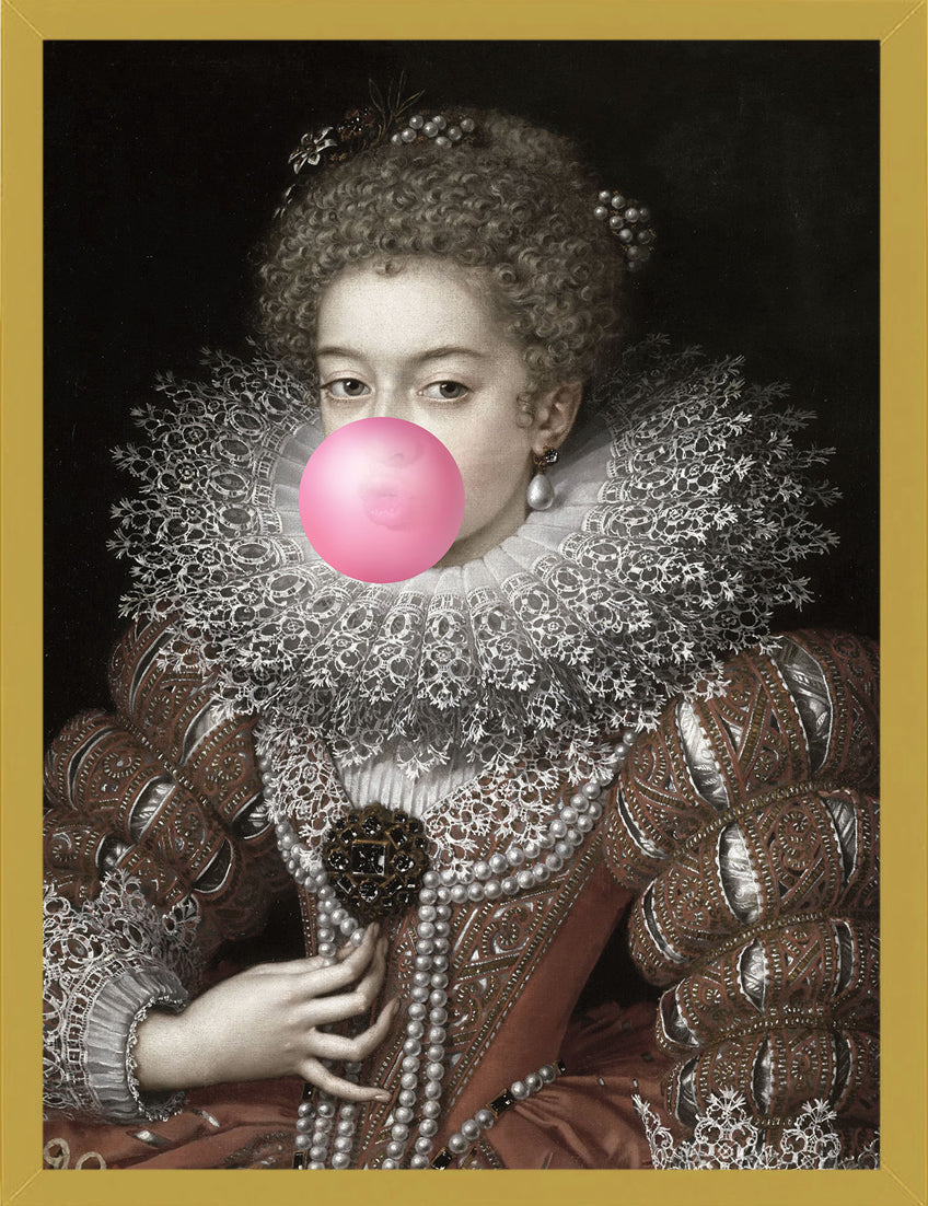 Mineheart Bubblegum Portrait 3 Leinwandbild 21x30 historisch