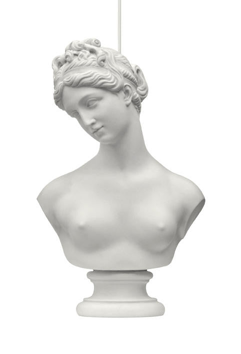 Mineheart Goddess Büsten Pendelleuchte weiß Marmor 23x35cm