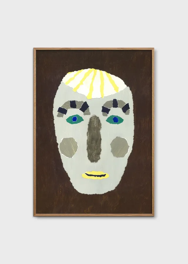 The Poster Club Yellow Hair Portrait Kunstdruck A4 beige