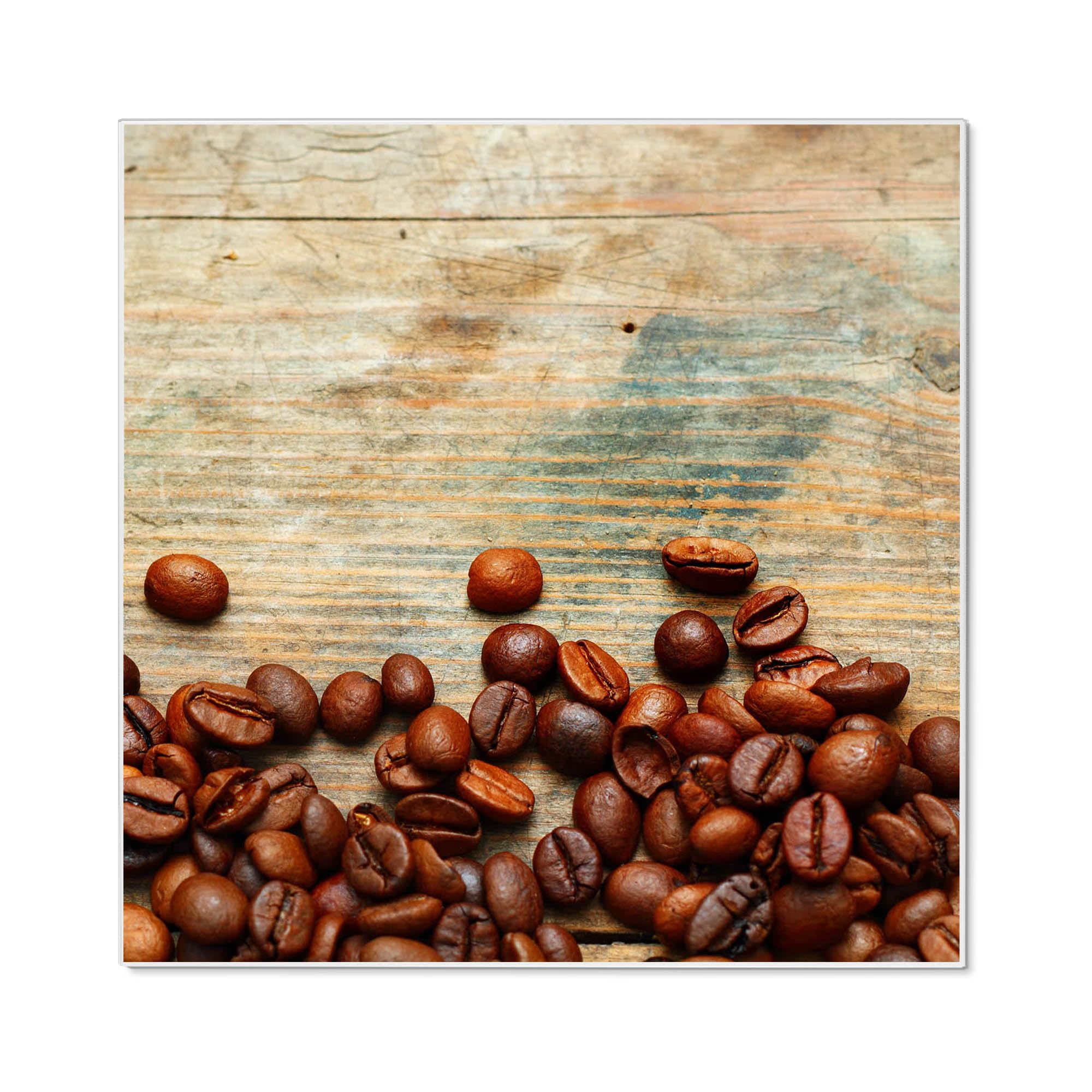 Banjado Magnettafel Kaffeebohnen Magnetwand 50x50cm Stahl weiß