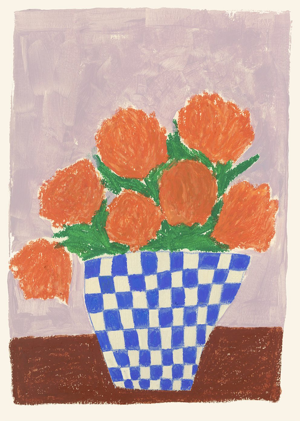 The Poster Club Orange Flowers Poster 30x40 cm orange