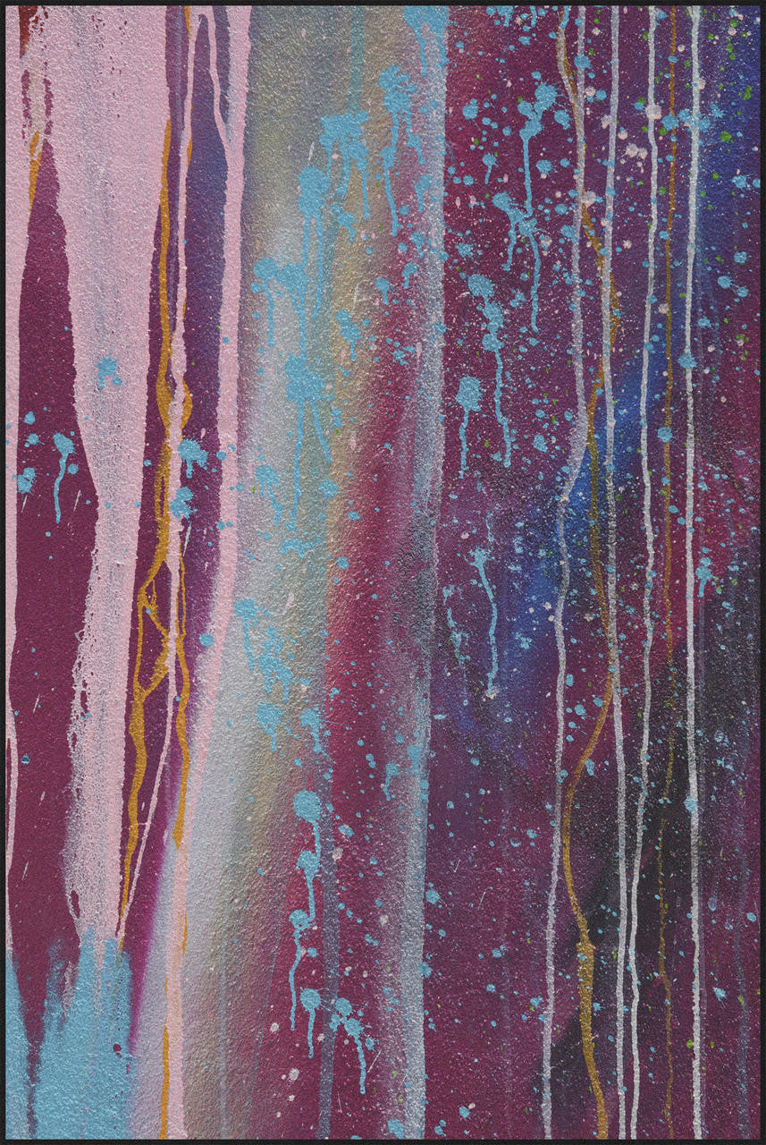 Mineheart Graffiti 4 Teppich 200x300 Lila Grau