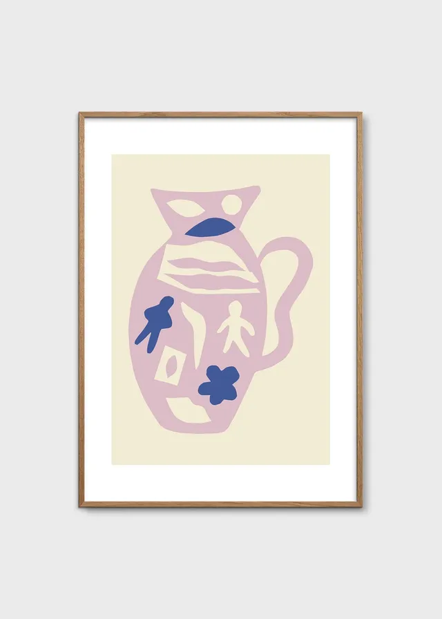 The Poster Club Art Prints Amusant Vase Poster 30x40 beige rosa