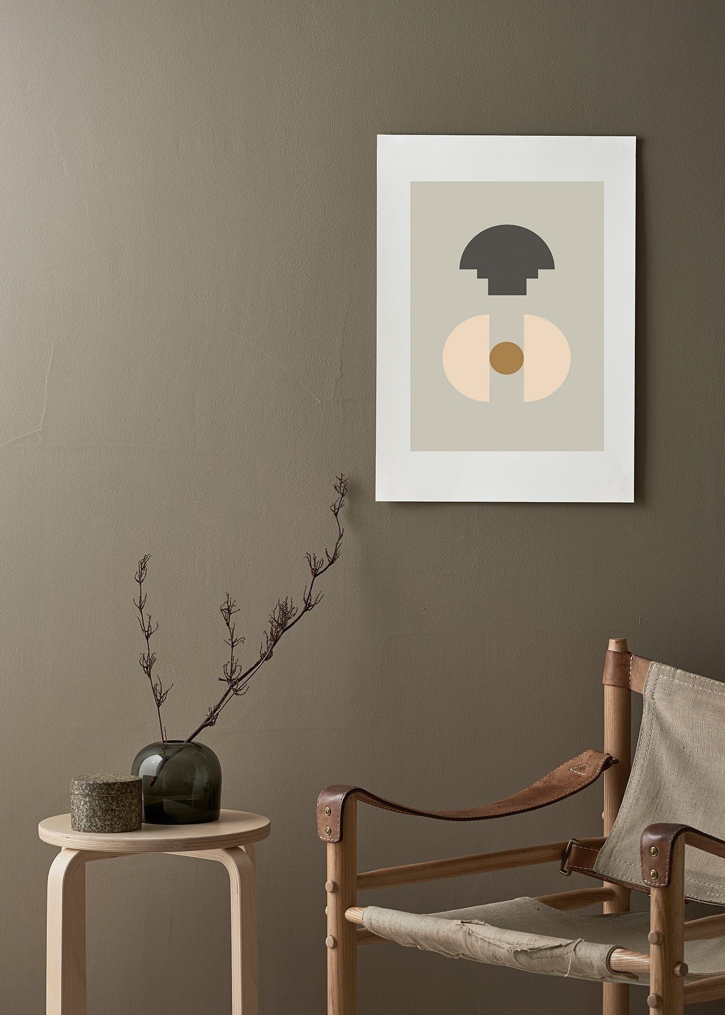 The Poster Club New Form 1 Poster 50x70 cm geometrisch grau