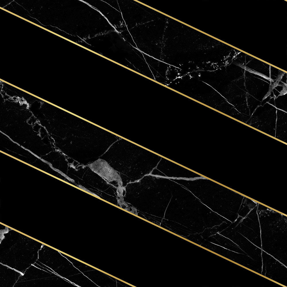 Mineheart Wallpaper Diagonal Marble Tapete Schwarz A3 Muster