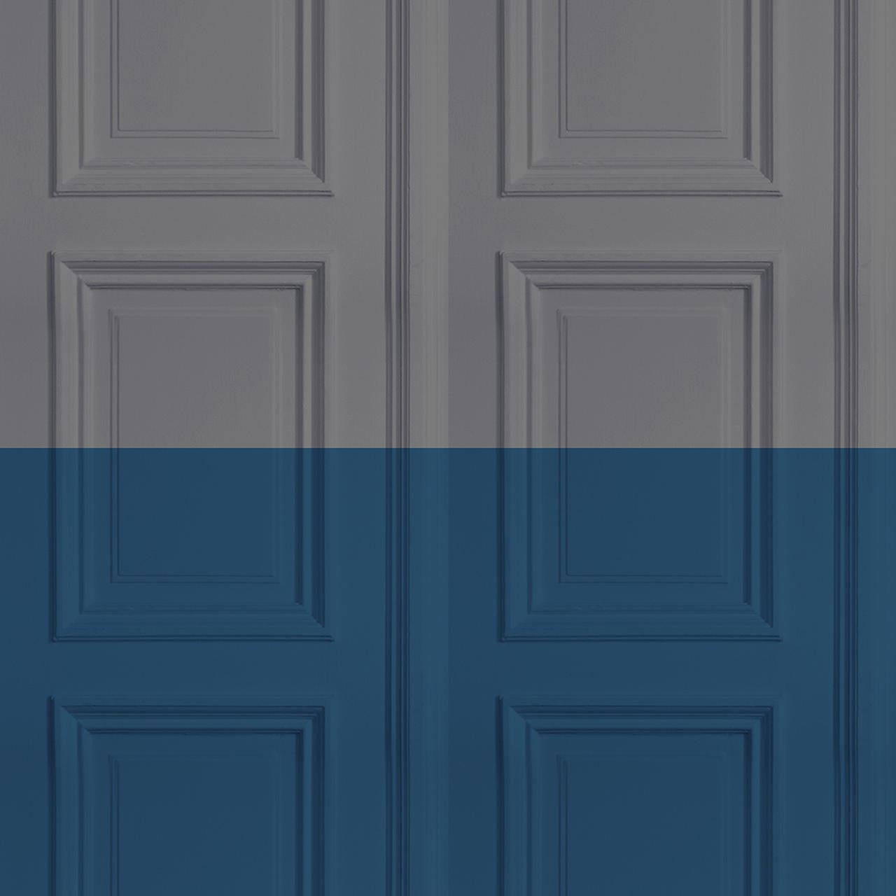 Mineheart Wallpaper Grey Marine Panelling Tapete Grau Blau Paneeloptik