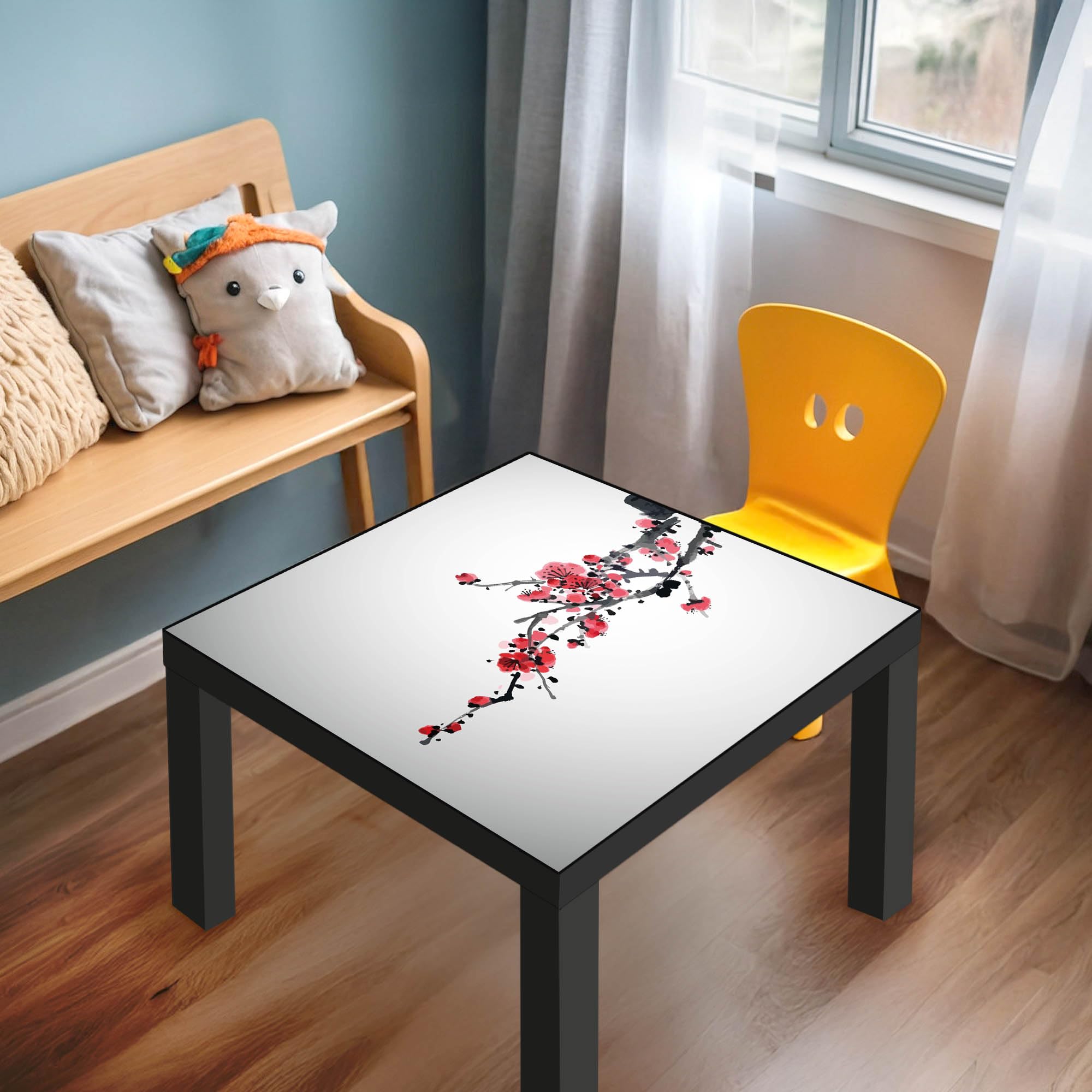 Banjado Möbelfolie Japanische Blüten 2 Tischfolie 55x55