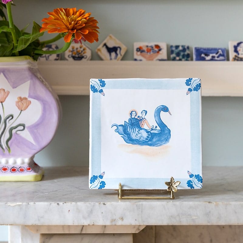 StoryTiles Delft Blue In 't Huwelijksbootje Fliese 10x10 Hochzeit