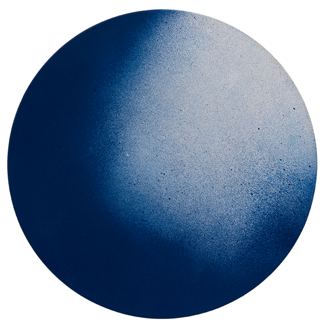 The Poster Club Art Prints Blue Moon Relief Ø24 cm blau