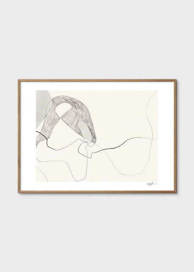 The Poster Club Waves Kunstdruck 30x40 cm beige