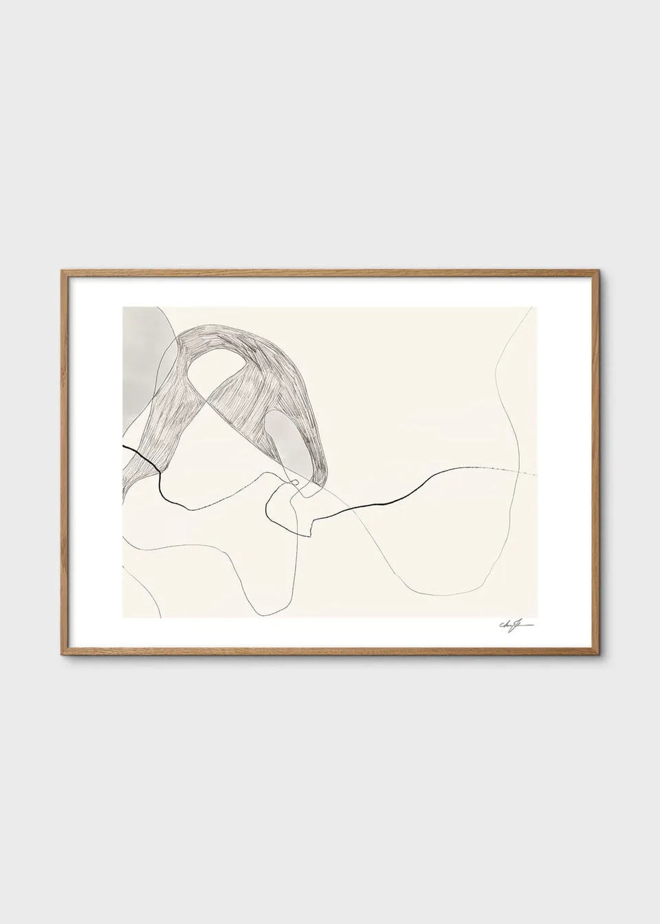 The Poster Club Waves Kunstdruck 30x40 cm beige