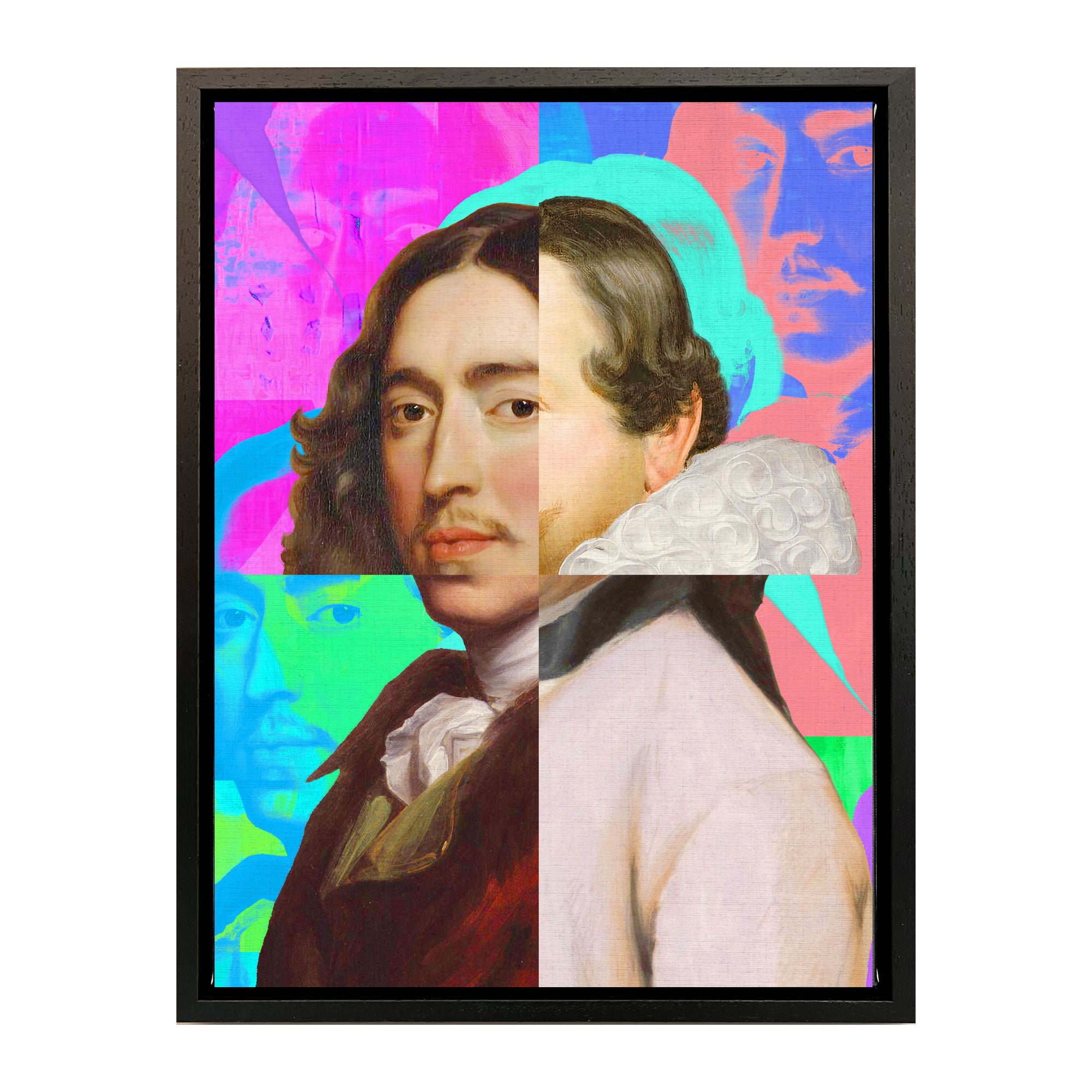 Mineheart Gentleman Puzzled Wandbild Rot-Weiß 40x50cm