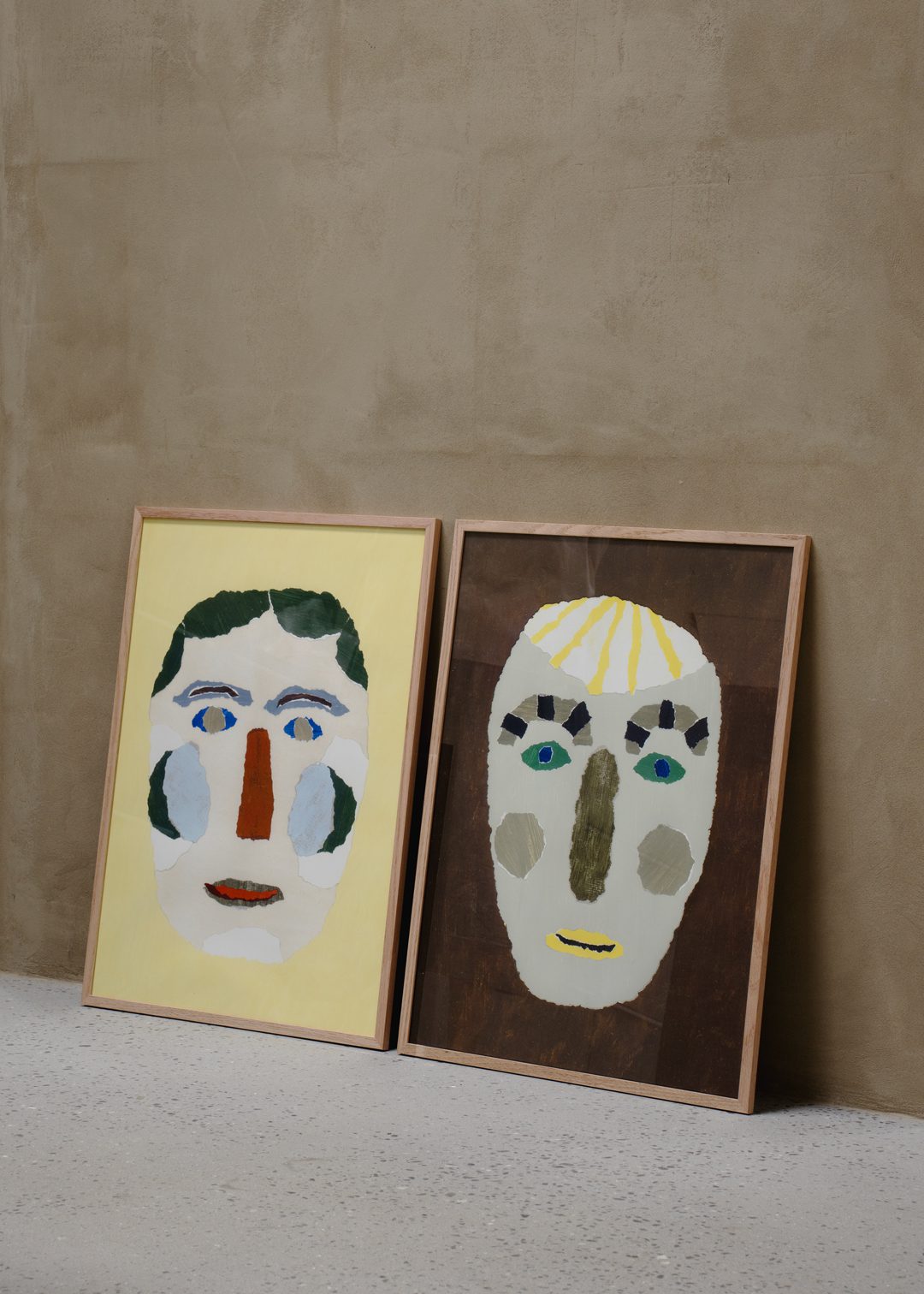 The Poster Club Yellow Hair Portrait Kunstdruck A4 beige