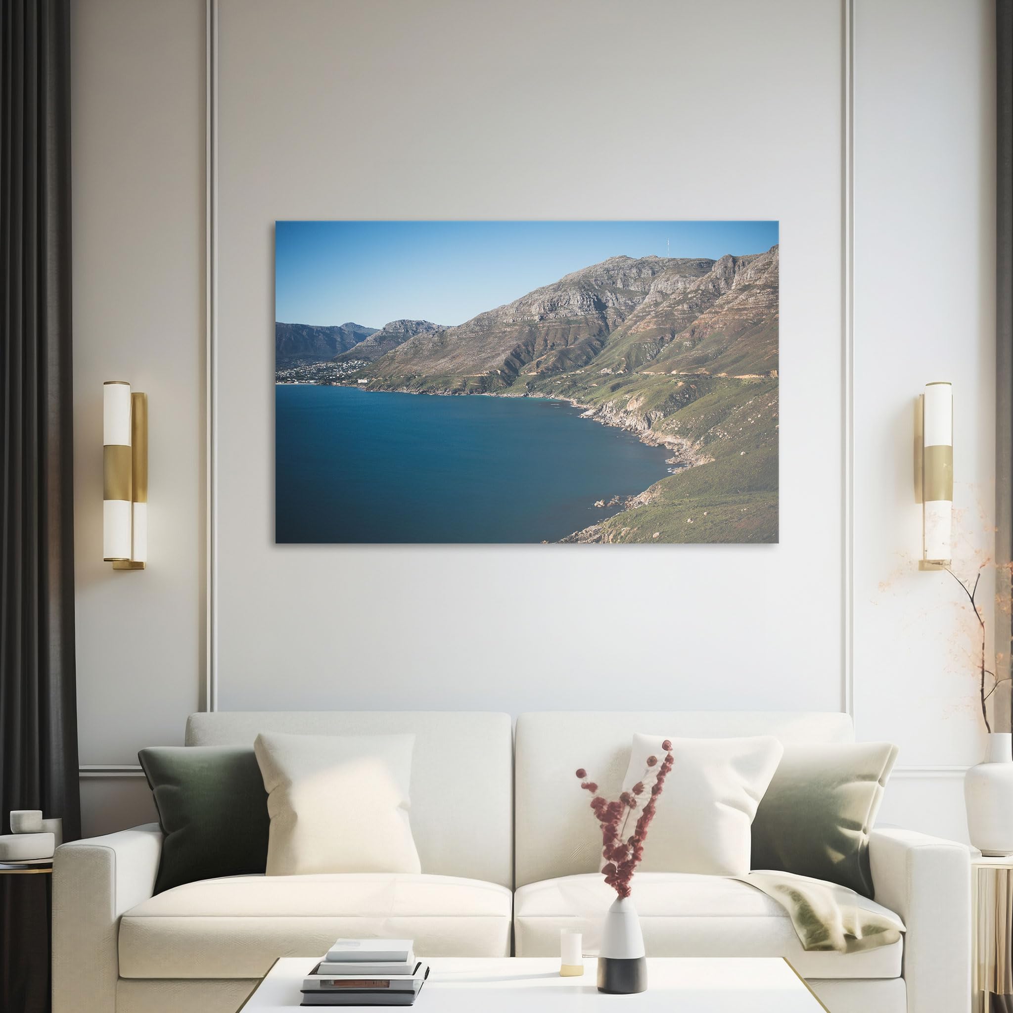 Hustling Sharks Wandbilder Felsküste Leinwandbild 30x40 cm Licht
