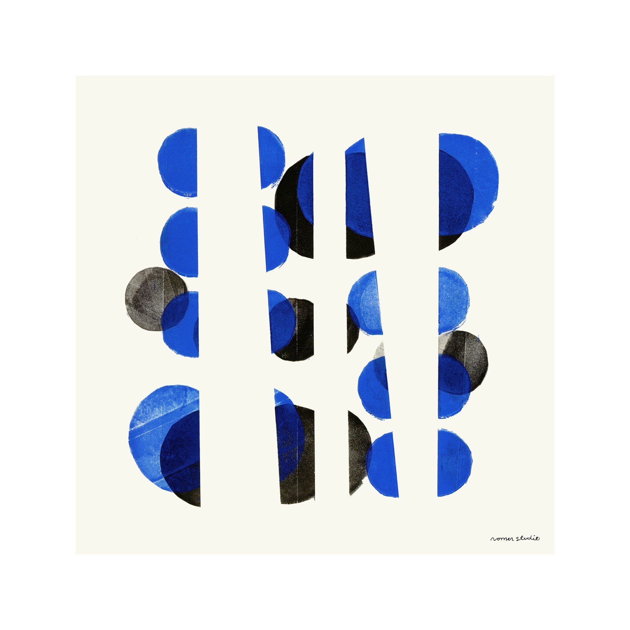 The Poster Club Bleu à Part 01 Kunstdruck 50x50 cm blau