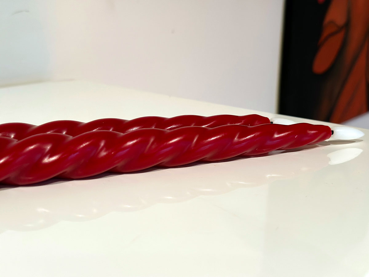 LS-LebenStil Möbel & Wohnen LED Stabkerzen Ribe Rot 26cm 4er