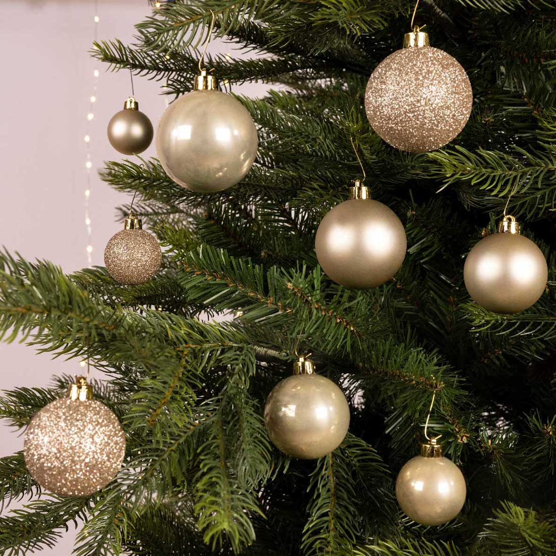 LS-LebenStil Weihnachtskugeln 30tlg Perle 4-6cm Kunststoff matt