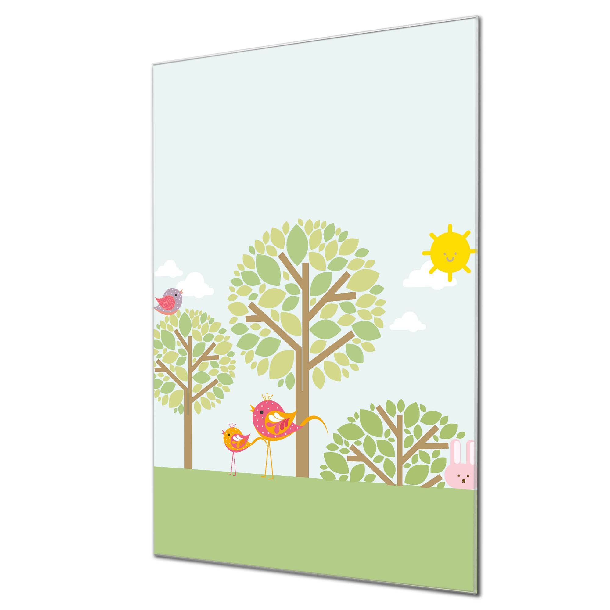 Banjado Magnettafel Elefant und Möwe Magnetboard 40x60 beschreibbar