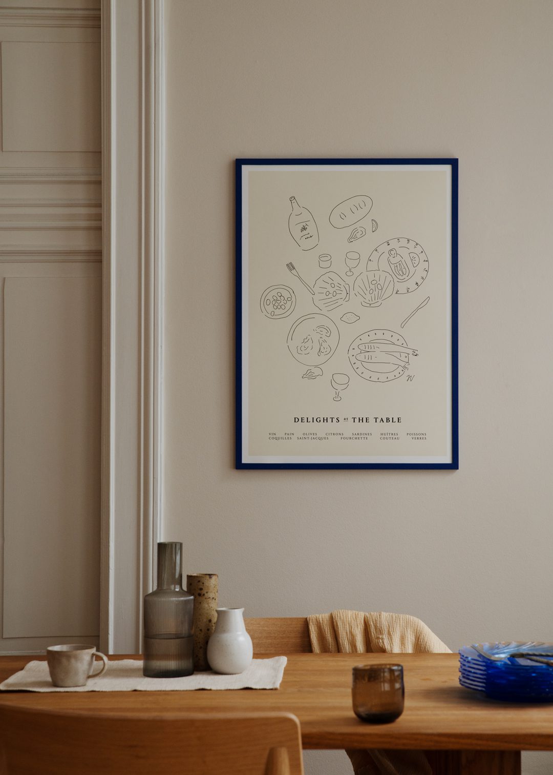 The Poster Club Art Prints Delights at the Table Poster A4 Beige