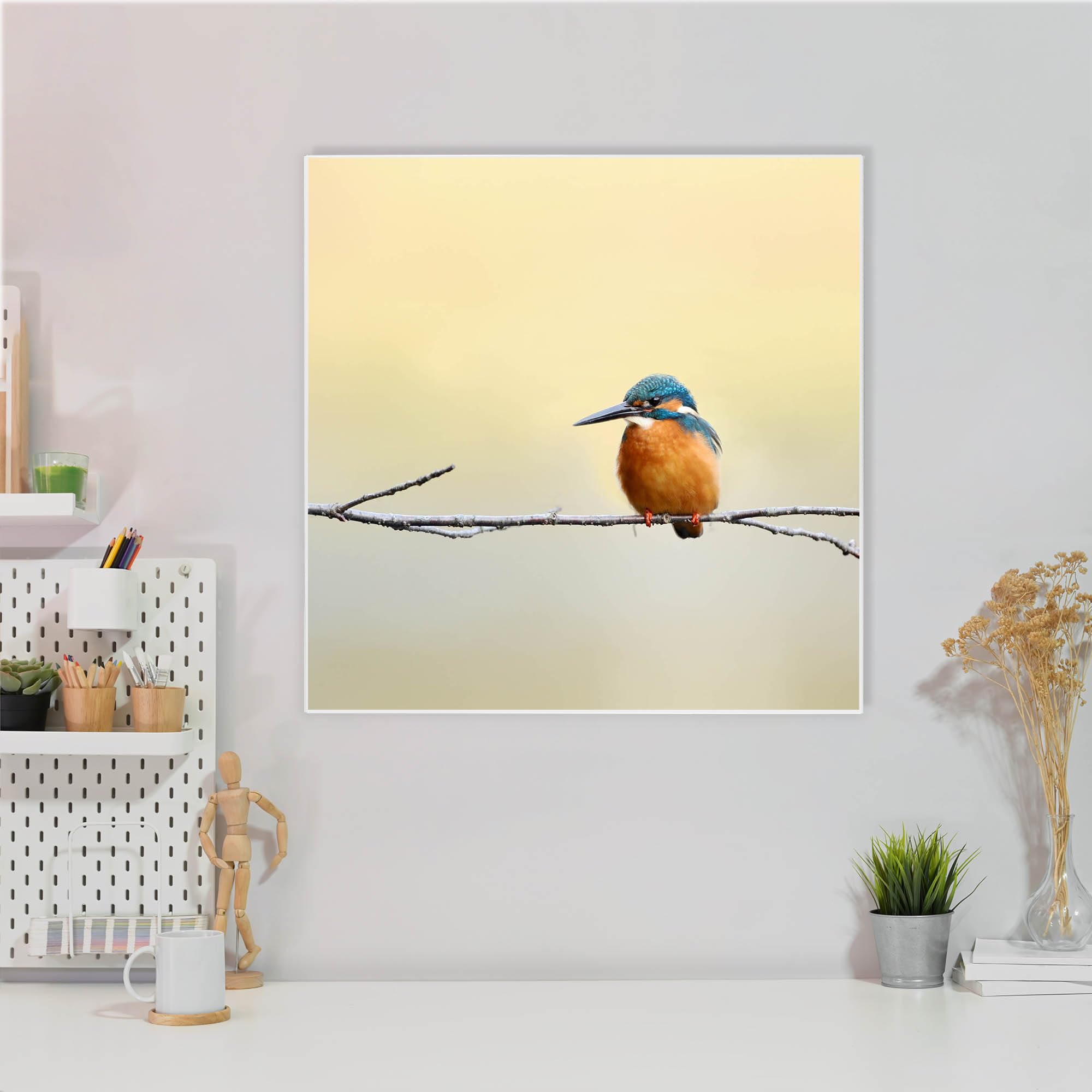 Banjado Magnettafel 50x50 cm Magnetwand Motiv Pause