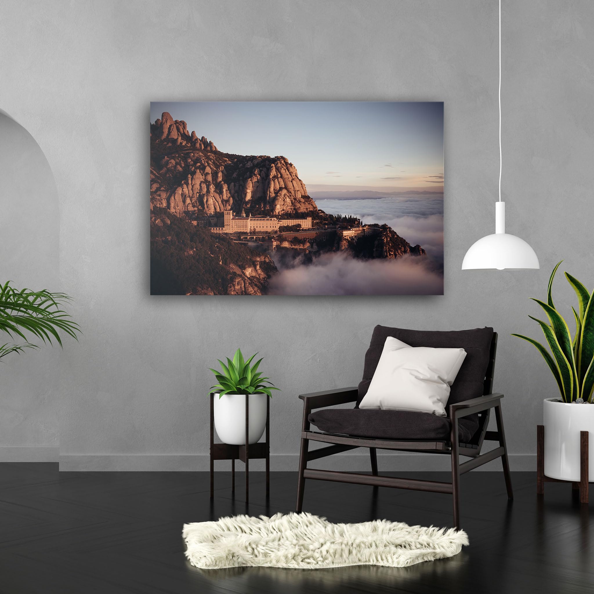 Hustling Sharks Wandbilder Kloster im Morgennebel Wandbild 40x30 cm Nebel
