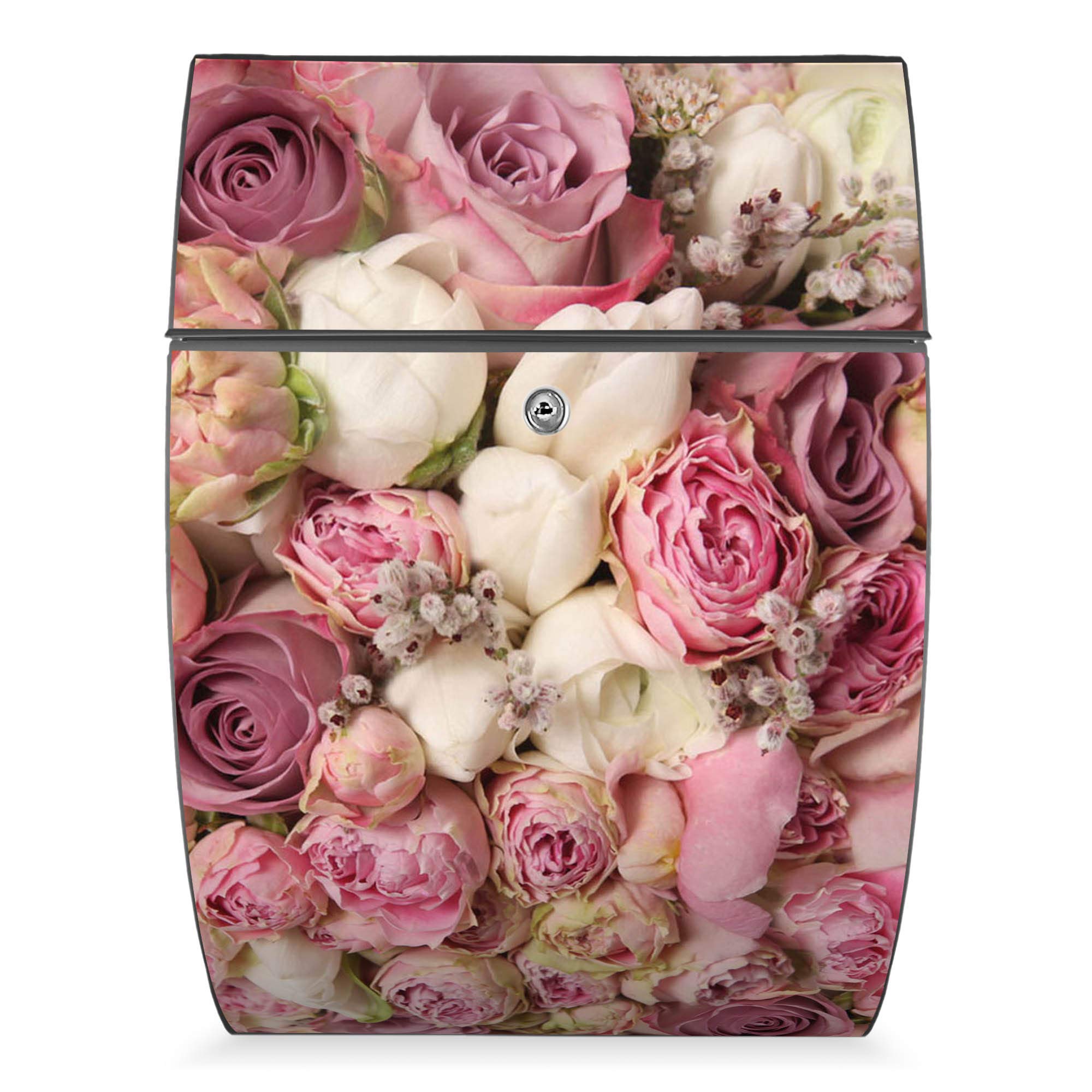 Banjado Riviera 46x33,5x13cm Briefkasten Anthrazit Rosen A4
