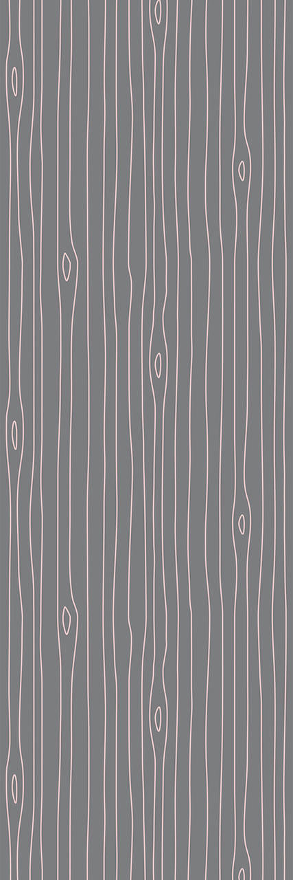 Mineheart Wallpaper Grey Pink Woodgrain Outline Tapete Pastell