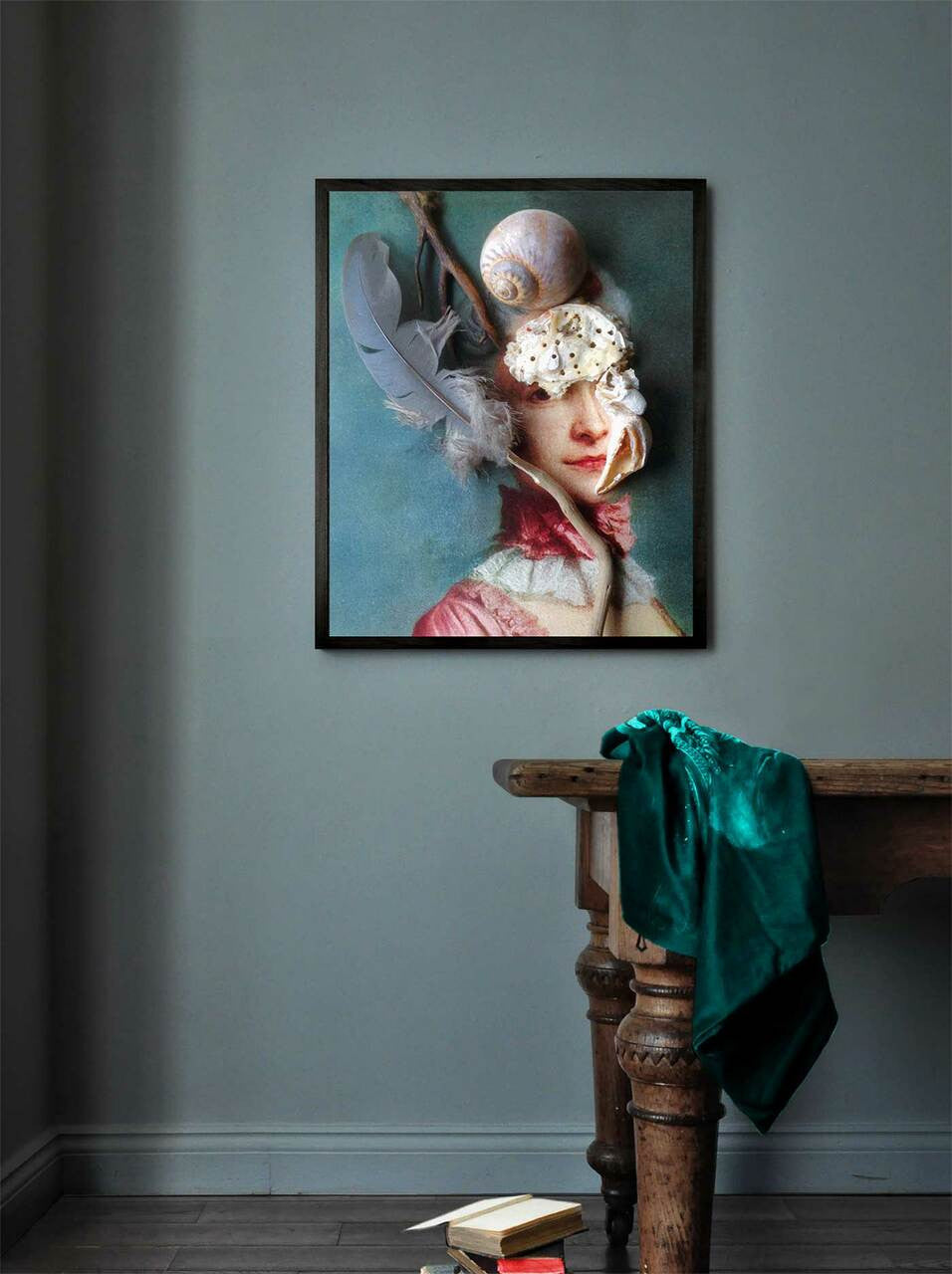 Mineheart Wall Art Queen Leinwandbild 40x50cm Pastell Portrait