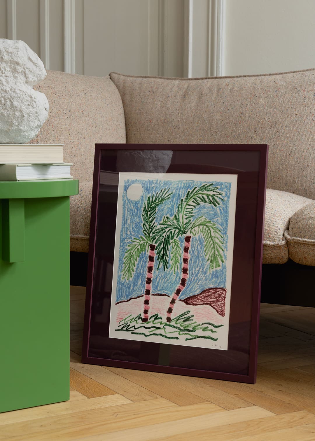The Poster Club Art Prints Palm Trees Poster 30x40 cm blau