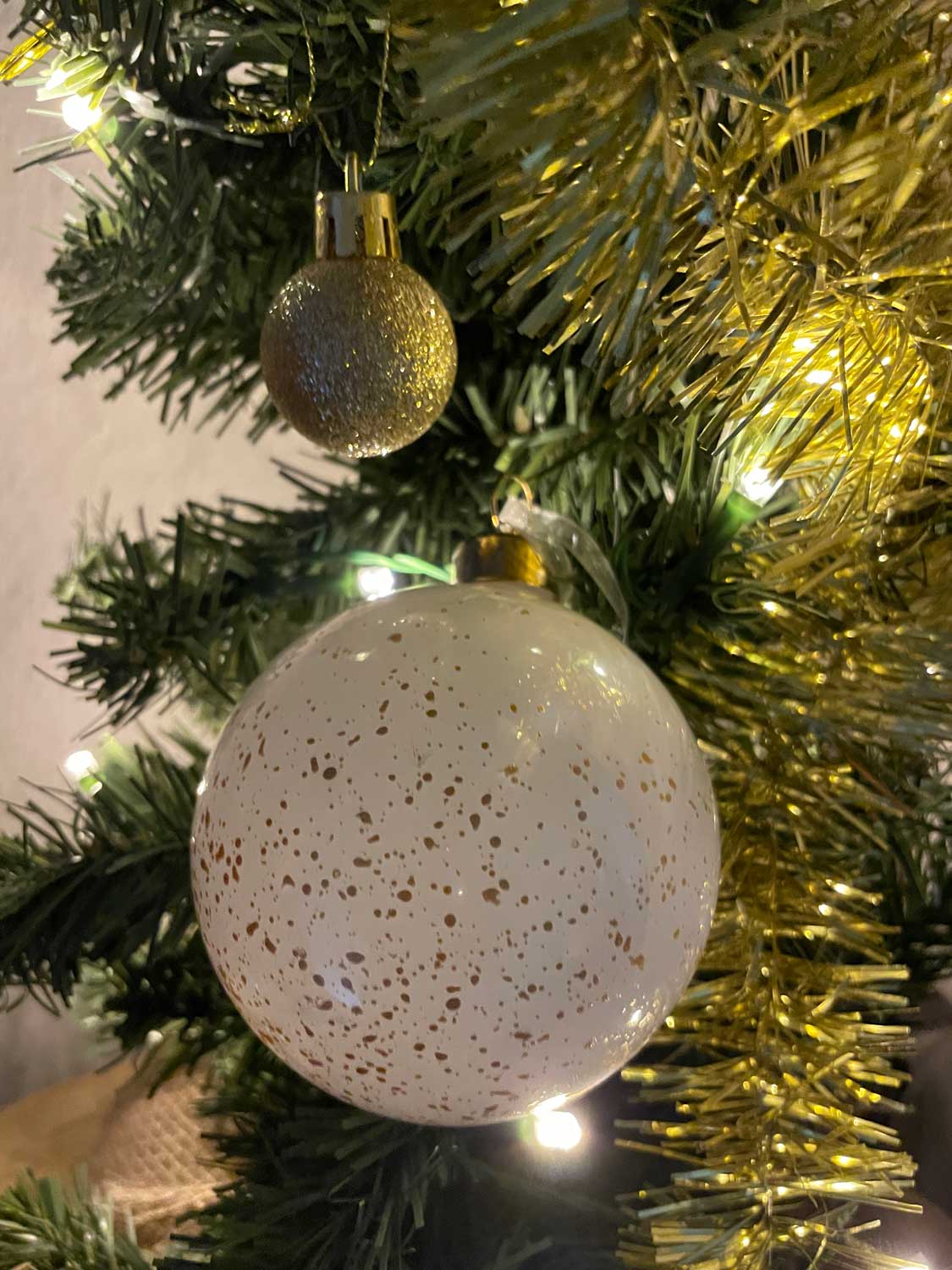 LS-LebenStil Gold Edition Weihnachtskugeln Glas 8cm 4er Set
