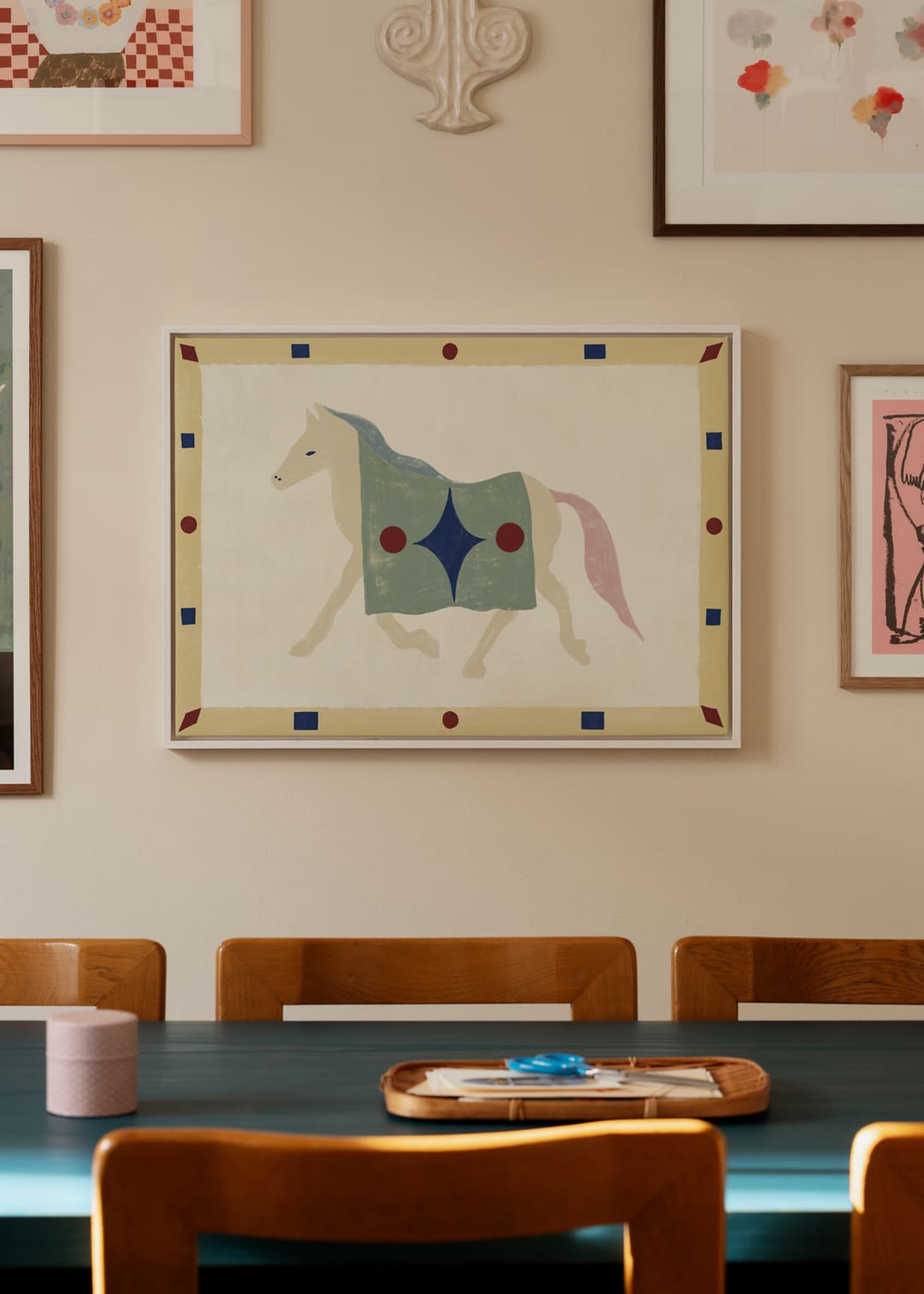 The Poster Club Horse Geometri Leinwandbild 30x40 cm Pferd