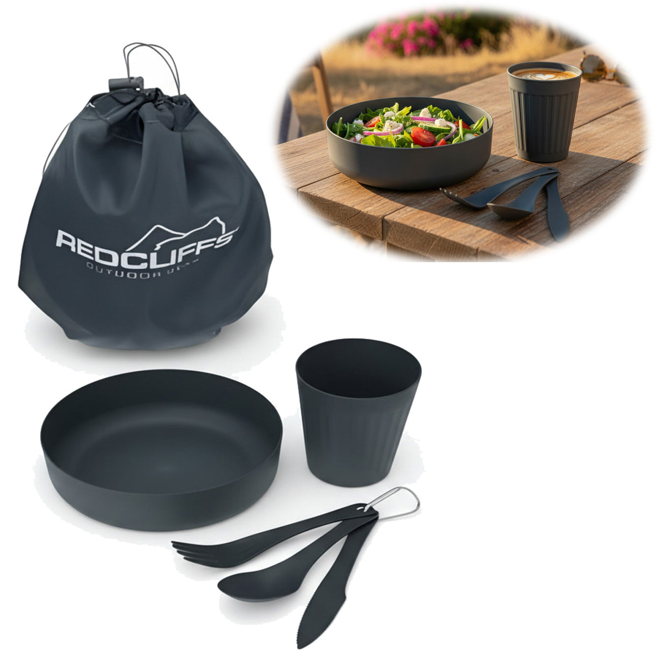 LS-LebenStil Picknick-Set 6-teilig mit Tragetasche