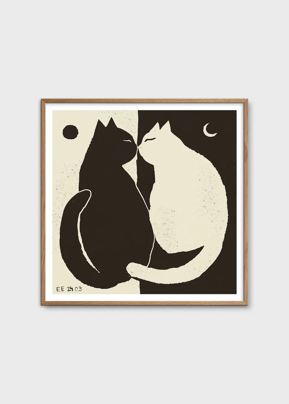 The Poster Club You and Me Poster 50x50 cm schwarz-weiß